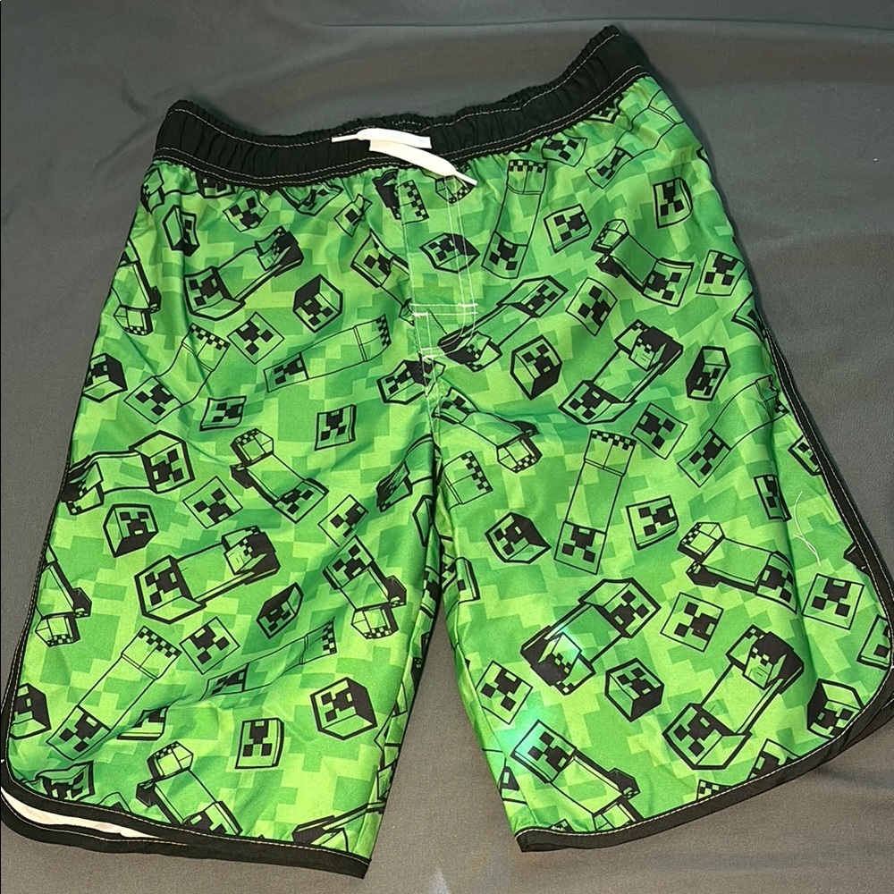 Minecraft Green Creeper Swim Shorts